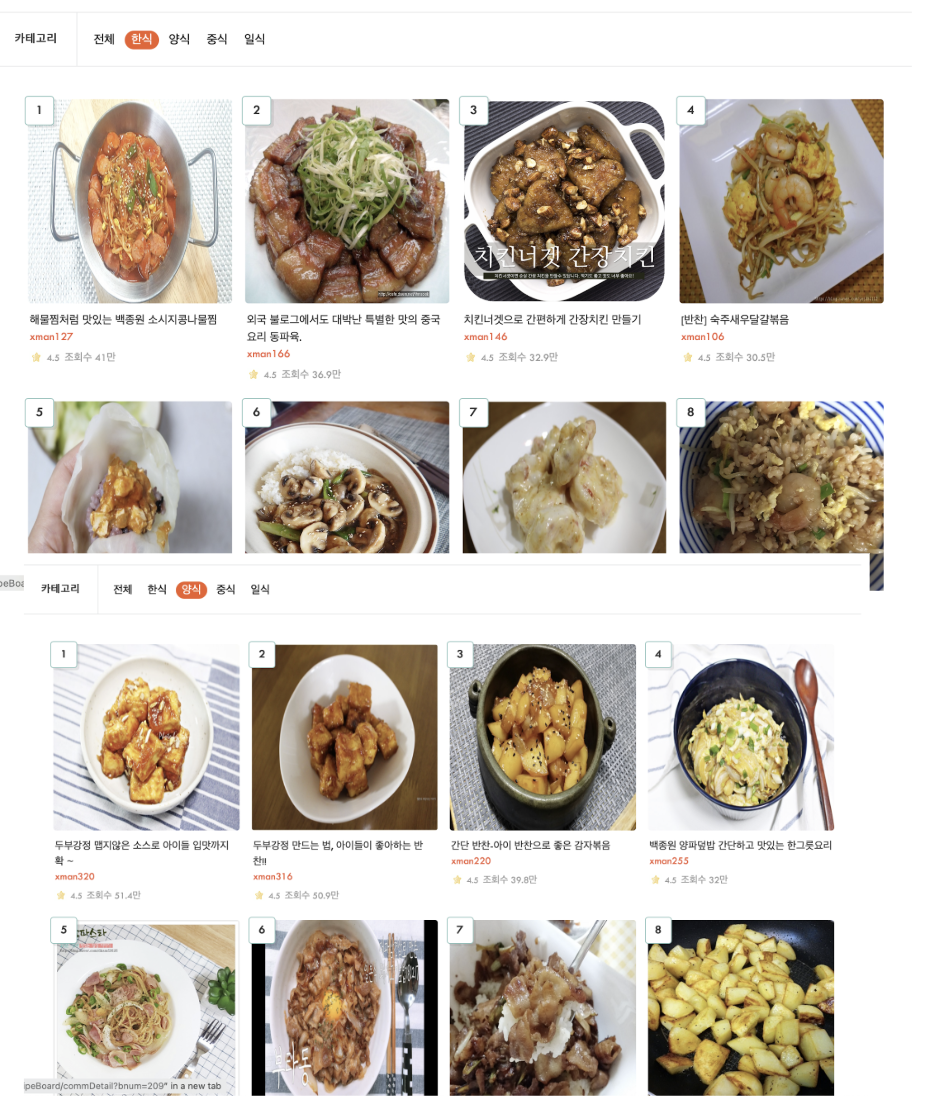 레시피 랭킹 Best100 페이지2